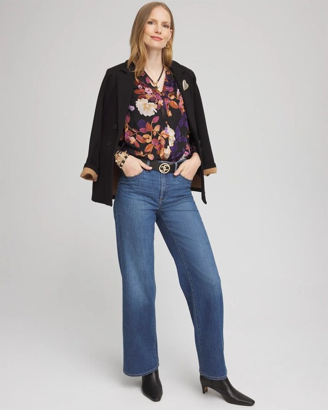 Floral Burnout Blouse - image 2